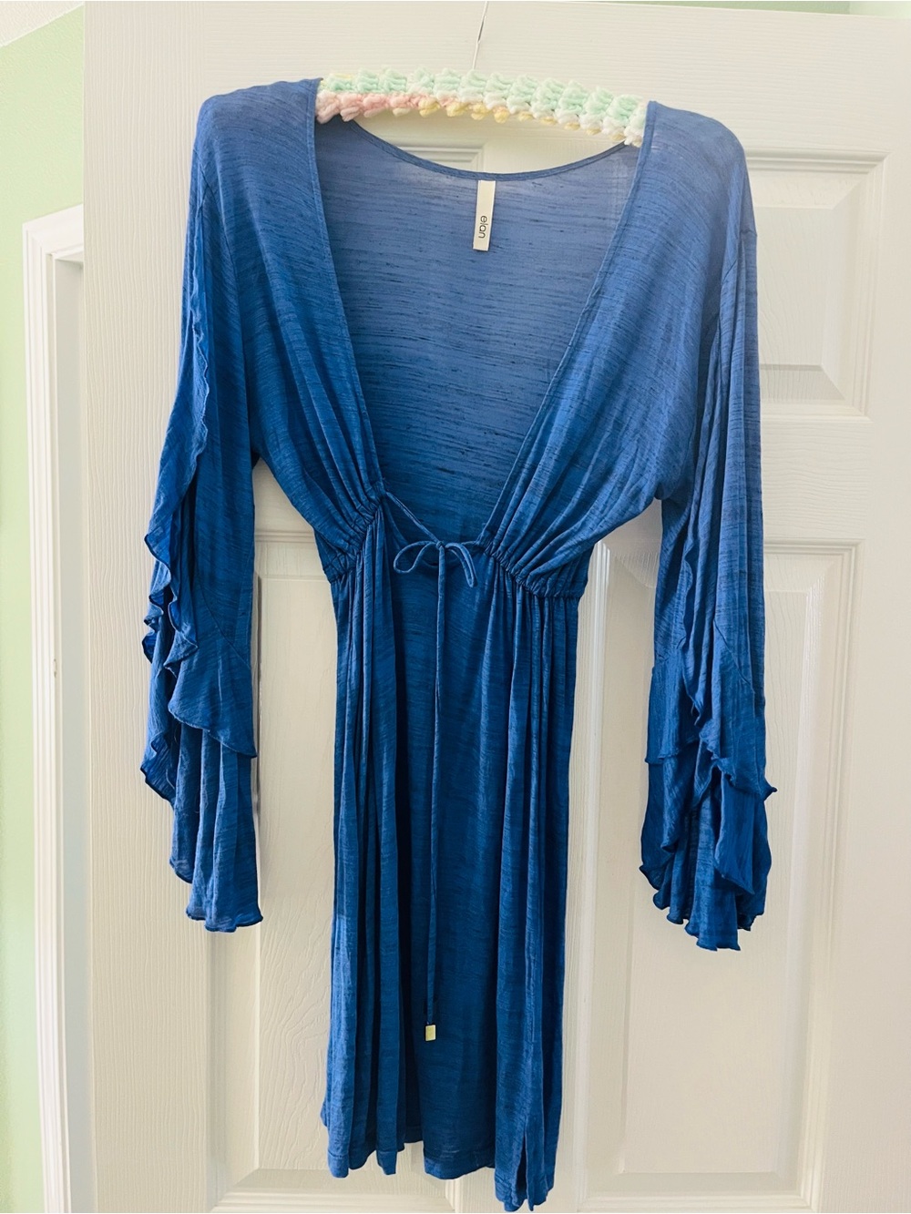 Elan Periwinkle Blue Lightweight Scoop Neck Top